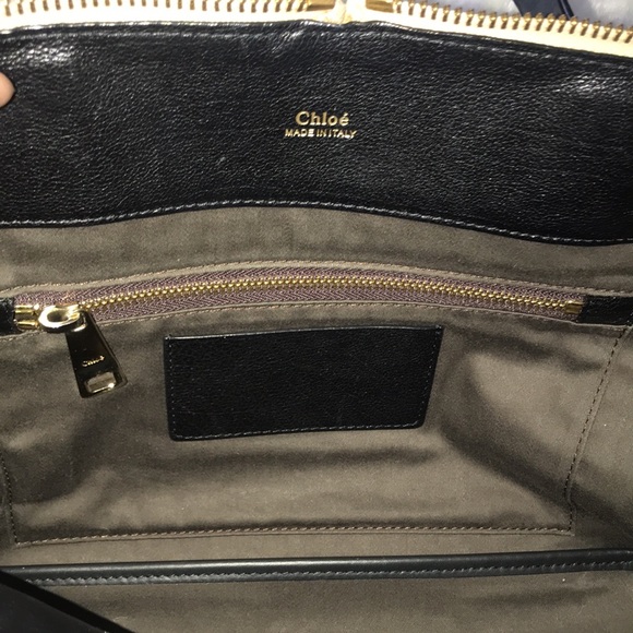 AUTHENTIC CHLOE BLACK & WHITE FUR/ CALF SKIN LEATHER - Picture 14 of 16